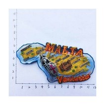 마그네틱 원형 자석판 몰타 냉장고 자석 기념품 손으로 그린 캔디 하우스 철 전사 발레타 부기바 도시 풍경 스티커 선물, 4