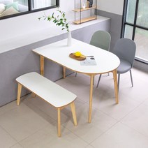 크림우드 1200X800 반원형 940R 벤치 마카롱 4인세트, 화이트