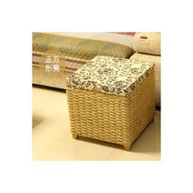 스툴 명상의자 기도의자 수제 빨대 단단한 나무 신발 변경 의자 오토만 등나무 보관 앉을 수 있는 발 소파, L40XW40X40cmS6117