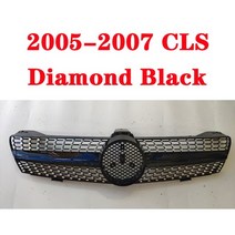 벤츠 cls w219 로고 범퍼 프론트 그릴 미들 그릴 범퍼 그릴 센터 다이아몬드 수직 바 2005-2010, 스타일 1
