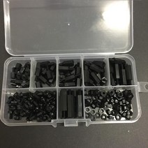 라즈베리파이 180 pcs m3 black screw nut set 나일론 육각 볼트 너트 세트 arduino raspberry pi 3 model b plus 로봇 자동차