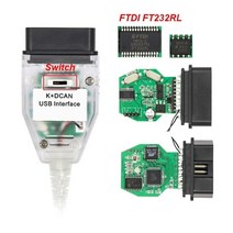 자동차진단기 차량스캐너 ftdi ft232rl for bmw k+dcan with 진단, 흰색 USB 스위치