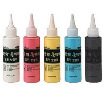 [문구조아] 문화 물백묵 잉크 보충액 더존1입 빨강, 5개
