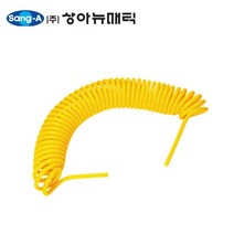상아뉴매틱 폴리우레탄 코일튜브 UC 08-05-35 12.7x8.5 상아 에어 호스 우레탄호스 (카플링별도) 노랑