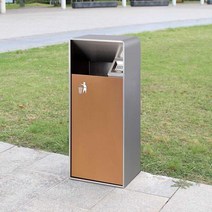 교외 학교 외부쓰레기통 펜션 스텐 광장 재떨이휴지통, 로즈 골드+스테인리스 스틸 S 사이즈