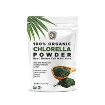 클로렐라 슈퍼푸드 파우더 냉압착 고단백질 섬유 아미노산 4oz, 4온스(1팩)