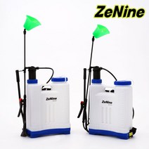 제나인 농약분무기 수동 압축분무기 제초삿갓 제초제 분무기 배부식 소독 방역 농사 농업용 살포기 약대, ZNK-20L(화이트/블루), 1개