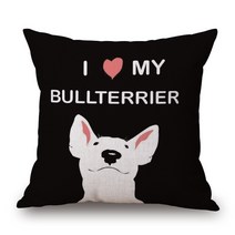 닥스훈트 강아지 쿠션 커버 소시지 개 그림 코튼 린넨 장식 베개 커버 침실 소파 홈 장식 45x45cm, 07