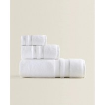 독일 ZARA HOME 직구 더블 트리밍 수건 화이트, 90 x 150cm, 1개