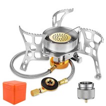 펠렛 연소기 펠릿 난로 ONLIVING 야외 Windproof 가스 캠핑 버너 접는 분할 전자 관광 장비 하이킹 3900W