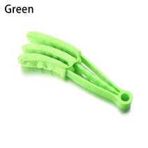 다기능 마이크로 화이버 탈착식 세척 가능 청소 브러시 클립 가정용 먼지 떨이 창 블라인드 클리너 브러시, 03 green1