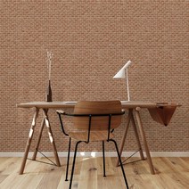 만능풀바른벽지 합지 ST28335-2 미니벽돌 테라코타, 300cm