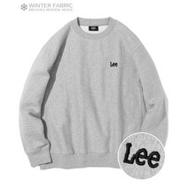 국내매장판 LEE 리 리버스위브 기모 스몰 트위치 로고 맨투맨 그레이