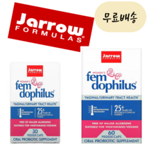 재로우 Jarrow 자로우 유산균 여성용 펨 도필러스 프로바이오틱스 10억 30/60 식물성캡슐 30베지캡슐 1통, 30정, 1개, 30개