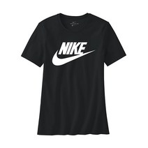 나이키 나이키 여성 NSW 에센셜 아이콘 퓨추라 반팔 티셔츠 블랙 BV6169-010