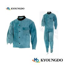 용접자켓 용접바지 가죽 용접복 멜빵 용접옷 용접상의 용접하의 작업복 경도상사, 용접자켓A형(특대)