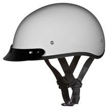 Daytona Helmets 하프 스컬 캡 오토바이 헬멧 DOT 승인 하이 글로스 블랙 S USA 미국, Pearl White