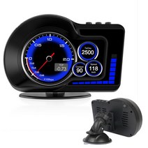GPS HUD OBD GPS 듀얼 시스템 자동차 헤드 업 디스플레이 RPM 게이지 가속 테스트 속도계 HUD 밀리미터 F1, 01 Type A