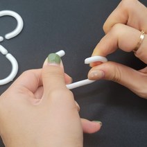 C형 커튼링 화이트 12개입 커튼고리 커튼봉