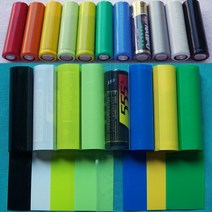 열수축튜브 자동차 전선 배선 투명 100/200/500pcs AA 배터리 PVC 열 수축 튜브 폭 23mm 길이 절연 필름 랩, 09 분홍색_03 500pcs