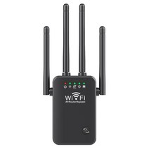신호 부스터 증폭장치 Xnyocn 무선 와이파이 리피터 1200Mbps 라우터 부스터 2.4G 장거리 익스텐더 신호 증, 02 Black_02 EU