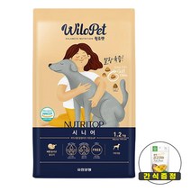 윌로펫 뉴트리탑 말랑육즙 강아지소프트사료 간식증정, 시니어 1.2kg + 고구마간식 1개