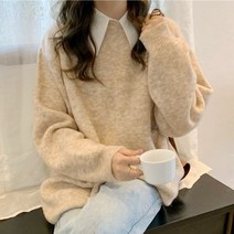 [드레스날다] 모노보노 데일리 라운드 루즈핏 니트(mknit1318)