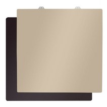 Ender-5 Plus 3D 프린터 용 377X370x2mm 양면 PEI 코팅 스프링 강판 + 하단 자석, 01 gold