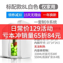 차량 용 캠핑용 자동차 휴대용 이동식 냉장고 차량용 냉온장고 냉동고, 표준 싱글 코어 8L 화이트 모델(가정용)