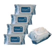 이지싹싹 세제일체형 티슈형 일회용 수세미 캡형 40매, 5팩