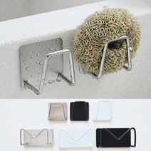 심플 304 스테인레스 접착식 수세미 거치대 홀더 스텐 씽크대 수세미걸이 꽂이 2종 3컬러, A형수세미거치대화이트, A형수세미거치대화이트