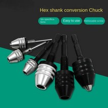 키레스척 임팩 드릴척 1PC 0380 635mm 척 키리스 스크루 드라이버 임팩트 어댑터 전기 마이크로 모터 클램프 고정구 육각 생크, 0.3-6mm black