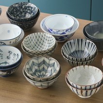 일본 가정식 그릇 밥 공기 국 그릇 set 공기대접세트, 격자