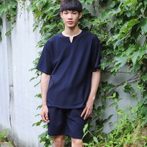 더블맨즈 커플시밀러룩 빅사이즈커플룩 루즈핏 슬릿 박스티