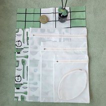 컴바이히얼 리사이클 원단 무형광 세탁망 4개 1세트, SET A, 4개