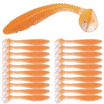 Goture-소프트 낚시 미끼 t자형 웜 소프트 55mm 65mm Wobblers 잉어 실리콘 인공 스윔베이트 20 개/묶음, 1.5g 55mm 20pcs, Orange