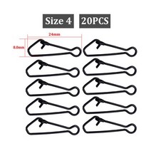 잉어 낚시에 대 한 20PCS 액세서리 빠른 스냅 후크 리더 rigs에 회전 클립 낚시 태클에, 20PCS-Size 4