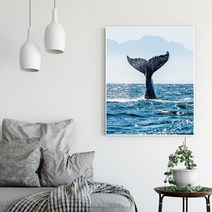 SD포토 우영우 고래그림 인테리어 액자 풍수지리 07. 두빛나리, 브라운, SD소형(22X27cm)