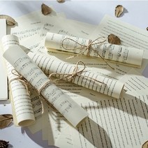 빈티지 영문 페이퍼 6장 영문 악보 6장 set, 영문 페이퍼 6장 +영문 악보 6장