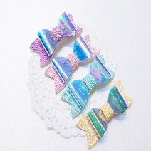 퍼피스토리 나비리본 강아지핀, 1개, 옐로우