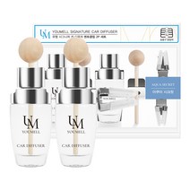 (1+1) 유멜 시그니처 벤트클립 카 디퓨저 20ml, 아쿠아시크릿, 2개