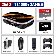 옛날오락기 비디오게임 고전 가정용 게임기 슈퍼 콘솔 X3 플러스 레트로 게임 PSP/PS1/N64/DC/SS/MAME 비디, 03 UK, 03 X3 PLUS-256G-706-2