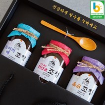 천수보감 수제조청 세트2호 (도라지조청 무조청 울금조청 천년초조청) 천수누리 쌀조청, 도라지.배, 무.배, 울금