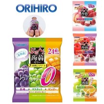 쫀듯쫀듯 인기곤약젤리[거봉+머스캣+망고]+[복숭아+핑크그레이프후르츠]+[사과+포도]+[시치리아레몬+북해도멜론]총60파우치, 1300g, 60개