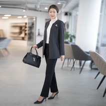 엄마옷 모슬린 라운드자켓정장바지 세트 ST202058마담 미시옷 50대 중년여성의류 60대 엄마옷 빅사이즈 할머니옷 여성옷