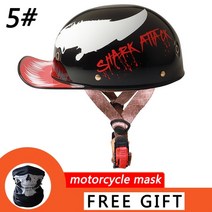 할리데이비슨 헬멧 반모 용품 악세사리 오토바이 헬멧 레트로 승마 헬멧 스쿠터 맞춤형 야구 모자 vespa mt07 cb400 mt03 z900 cb125r mt09, 5, xxl