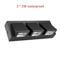 현대 야외 ip65 방수 led 벽 조명 5w15w 85265v led 안뜰 램프 게이트 라이트 테라스 발코니 정원 베란다 램프, 15w, 따뜻한 흰색 3000k, 하얀색