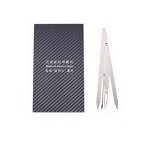 스테인레스 스틸 삼각형 눈썹 측정 눈금자 영구 화장 스텐실 황금 비율 캘리퍼스 분배기 메이크업 도구, 은, 하나