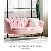 북유럽 카페 쇼파 골드 벨벳 소파 옷가게 네일 1인용 2인용 3인용, 싱글 73x73x78cm, 완두콩 녹색