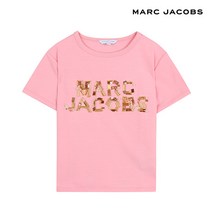 마크제이콥스키즈 여아 비즈 레터링 반팔 티셔츠(핑크)